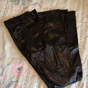 Zara Black faux Leather Pants